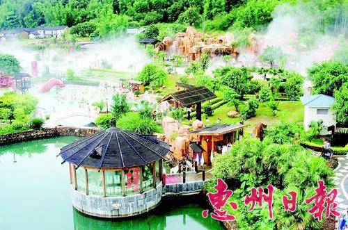 龙门温泉景区风光秀丽。 